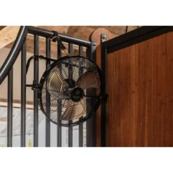 Kentucky Draadloze Ventilator met Batterij en Oplader Zwart