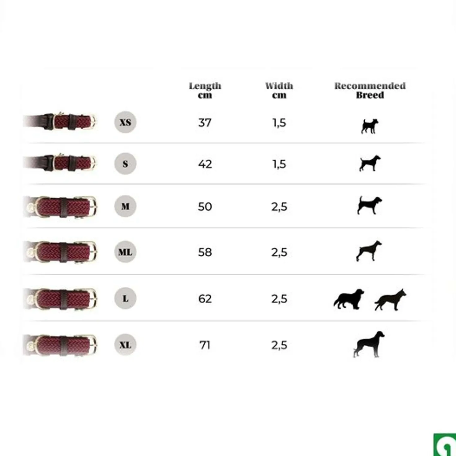 Kentucky Halsband Plaited Nylon Bordeaux