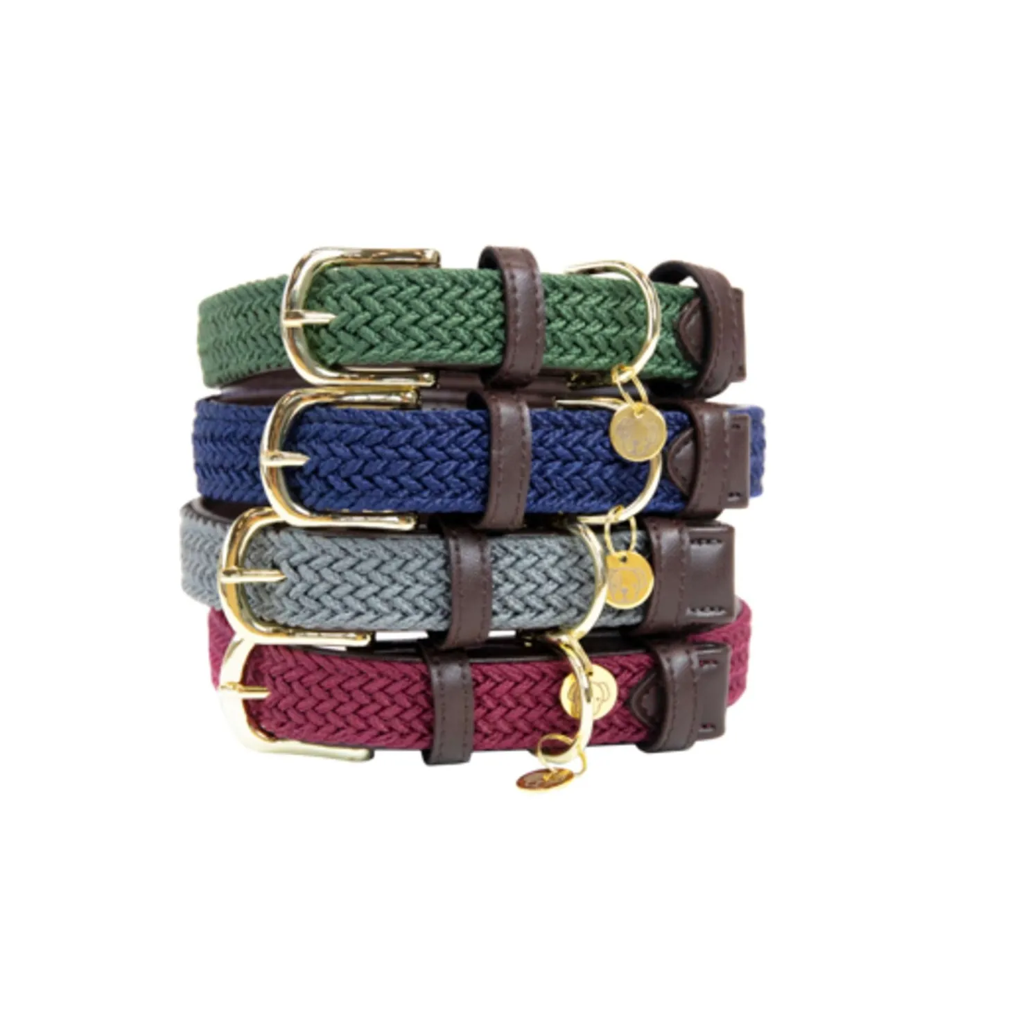 Kentucky Halsband Plaited Nylon Bordeaux