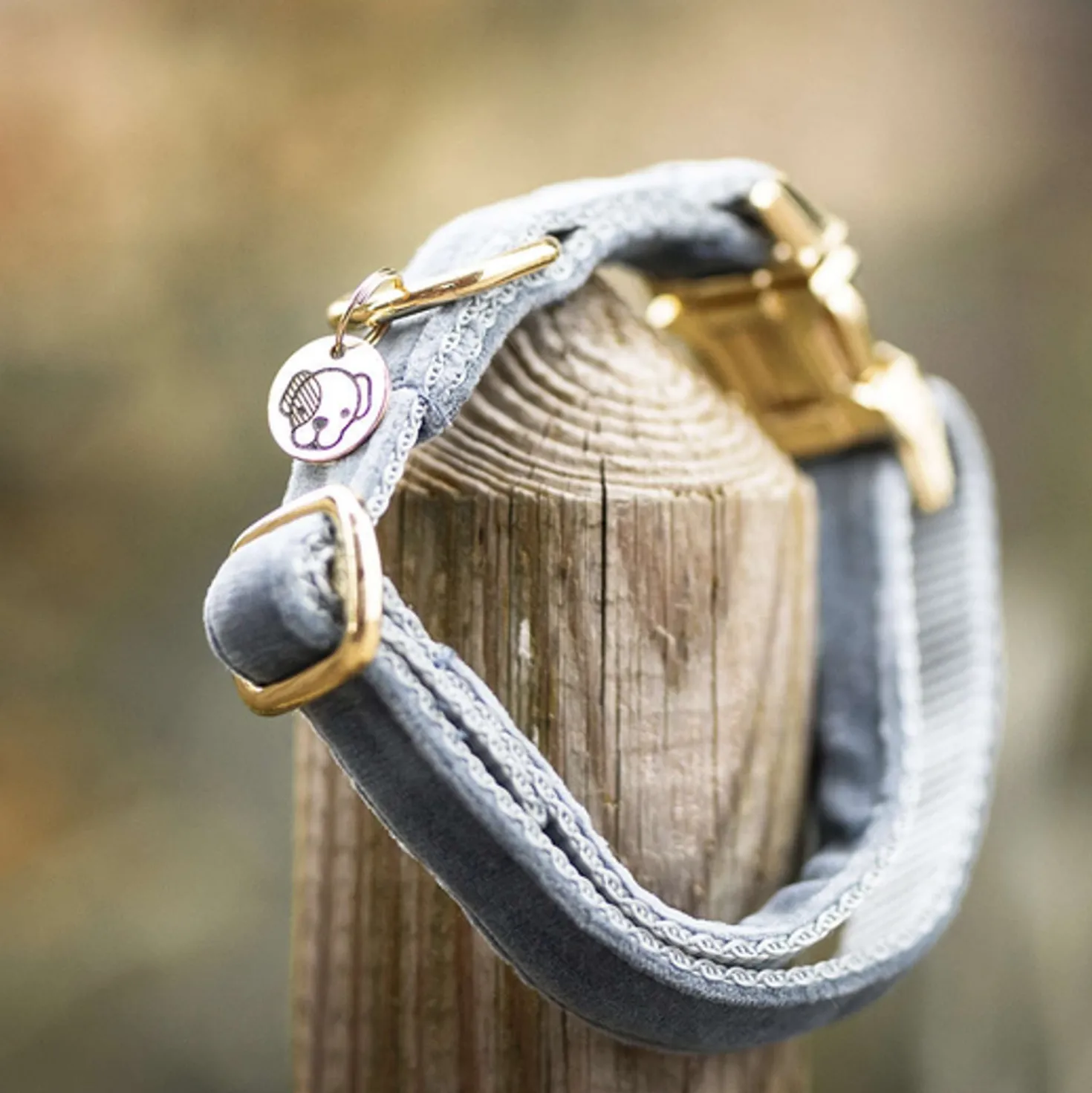 Kentucky Halsband Velvet Light Blue