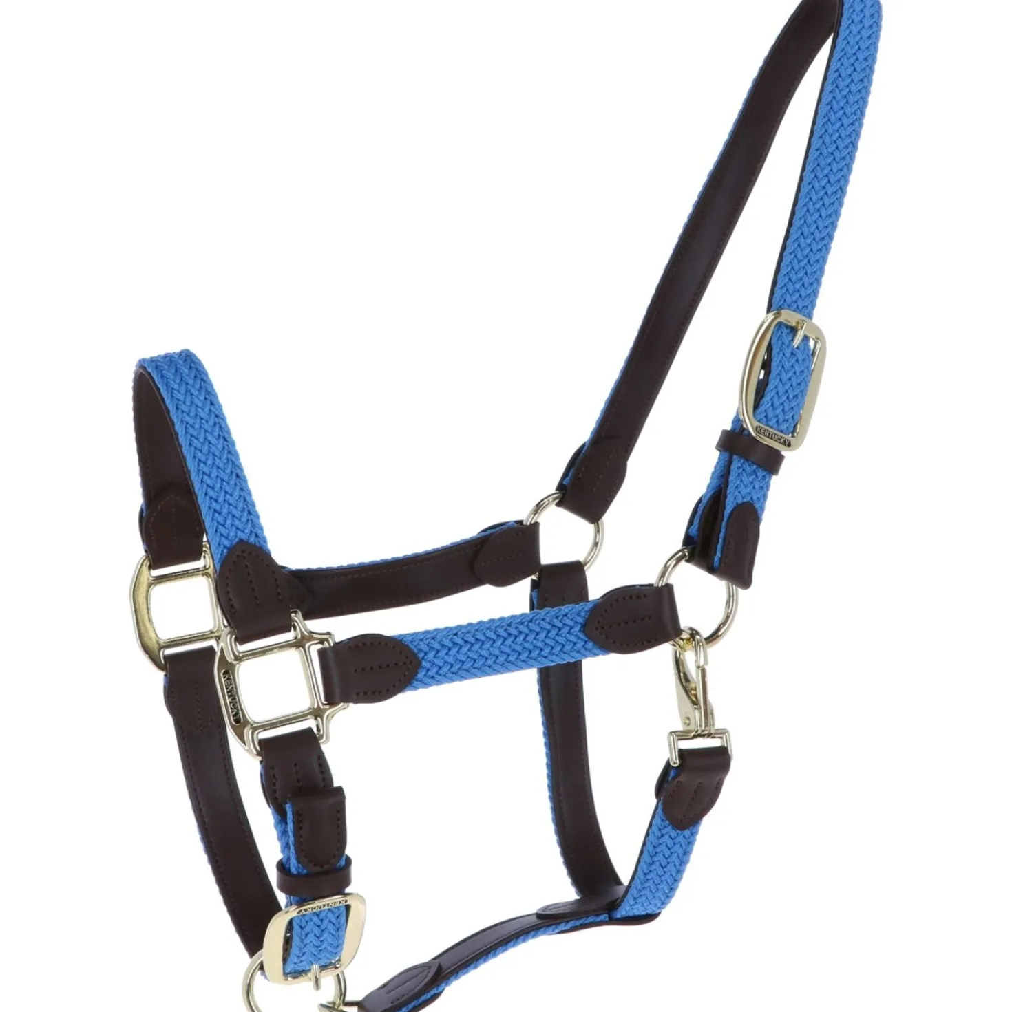 Kentucky Halster Gevlochten Nylon Lichtblauw