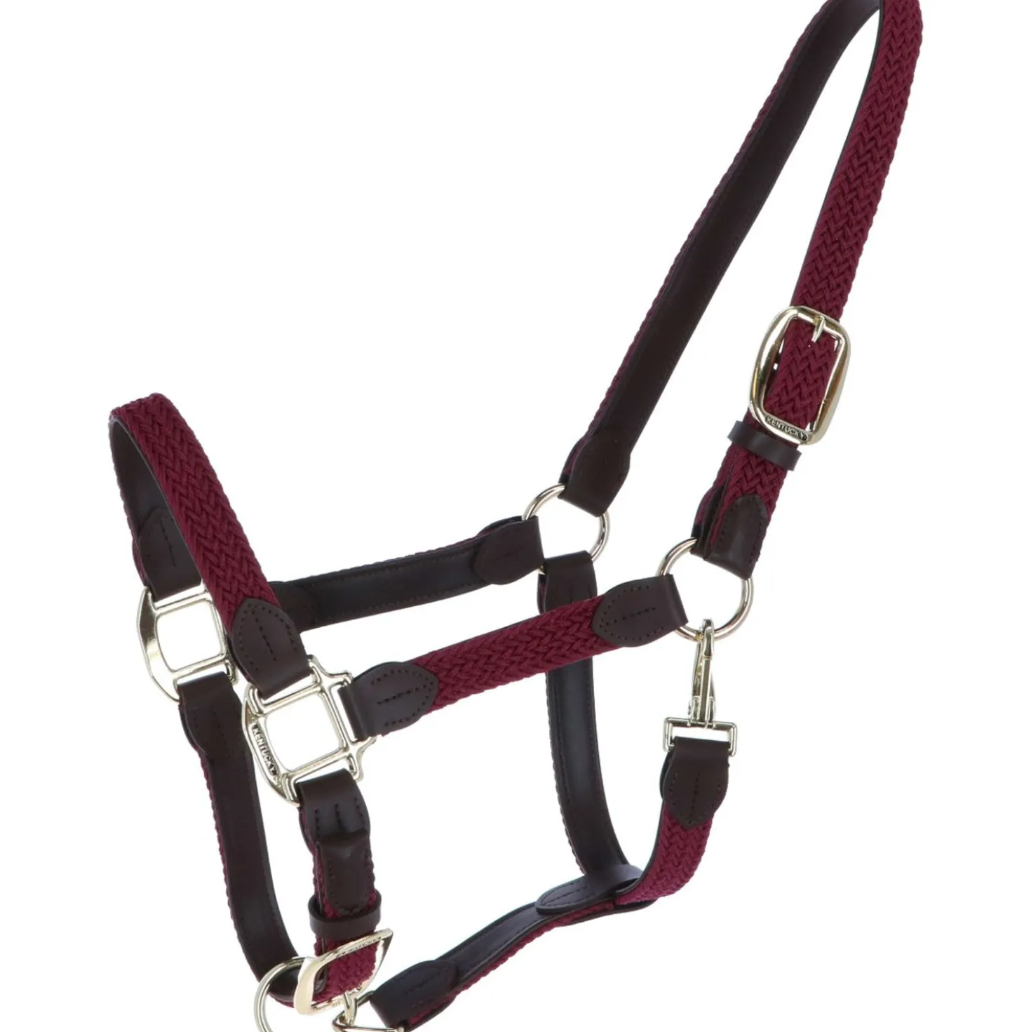 Kentucky Halster Gevlochten Nylon Bordeaux