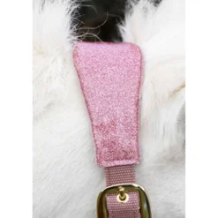 Kentucky Halster Velvet Glitter Unicorn Oud Roze