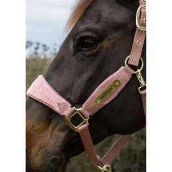 Kentucky Halster Velvet Glitter Unicorn Oud Roze