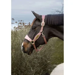 Kentucky Halster Velvet Glitter Unicorn Oud Roze