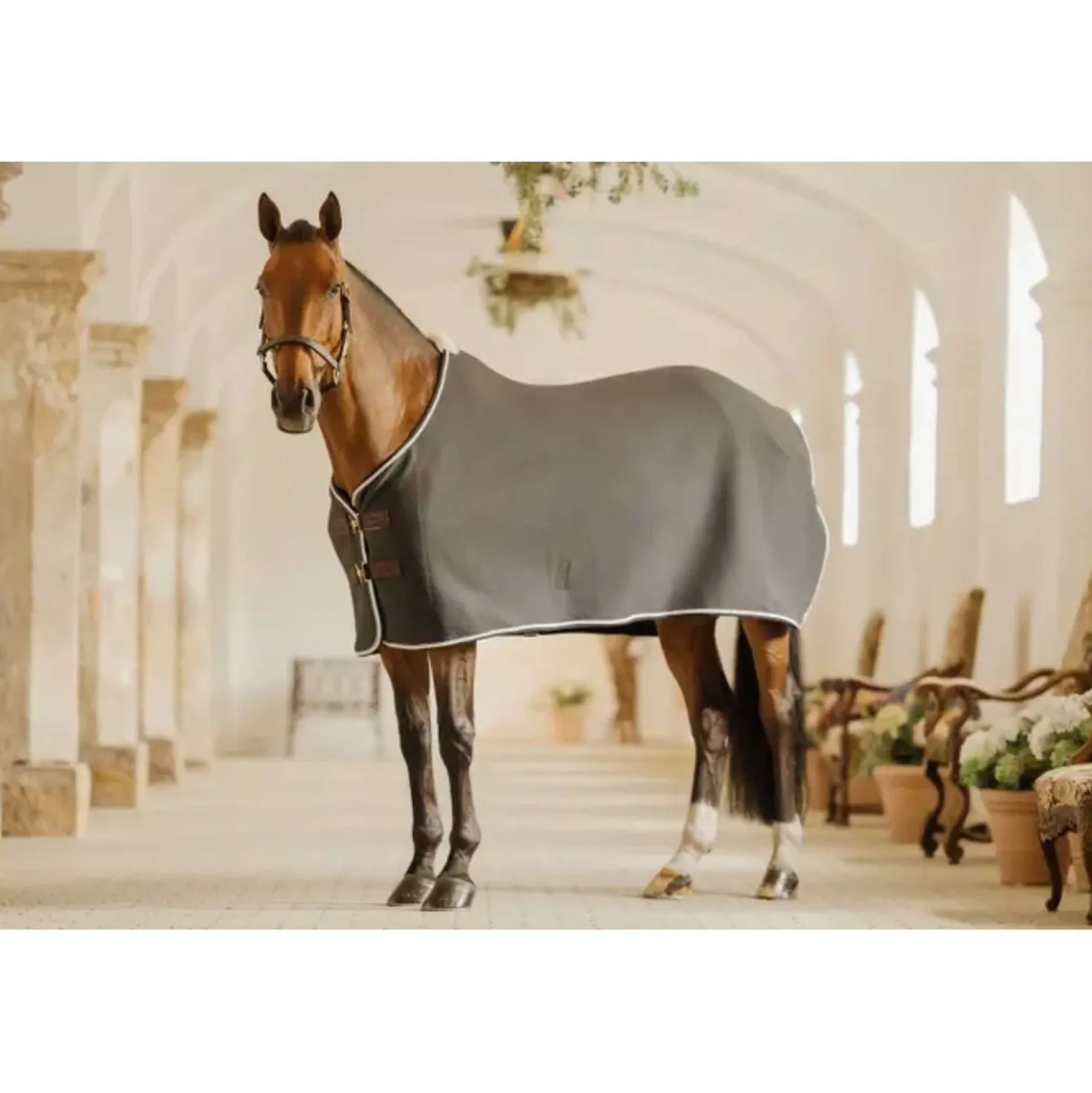 Kentucky Horsewear Fleece Deken Show Vegan Wool Grijs