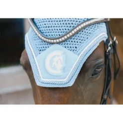 Kentucky Horsewear Oornetje Wellington 3D Logo Licht Blauw
