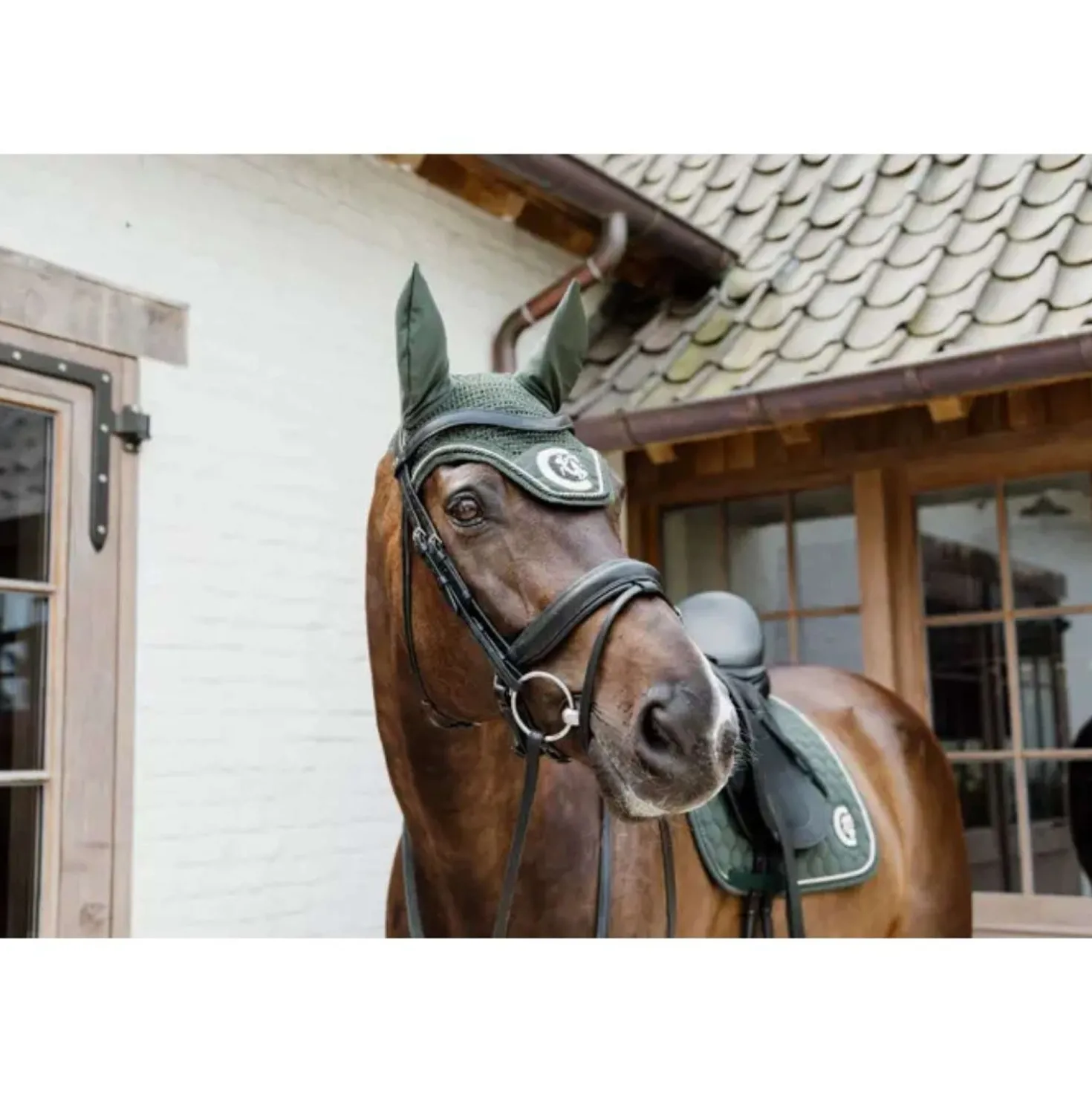Kentucky Horsewear Oornetje Wellington 3D Logo Pine Green