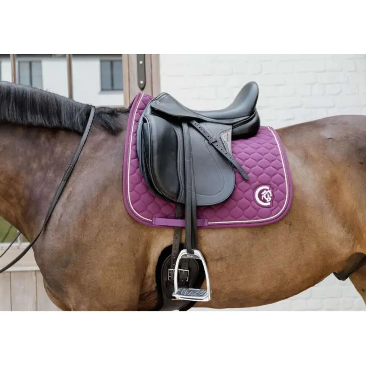 Kentucky Horsewear Zadeldekje Onion Quilt 3D Logo Dressuur Paars