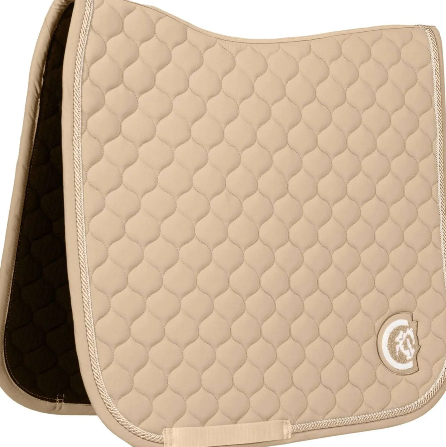 Kentucky Horsewear Zadeldekje Onion Quilt 3D Logo Dressuur Beige