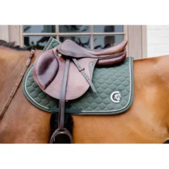 Kentucky Horsewear Zadeldekje Onion Quilt 3D Logo Springen Pine Green