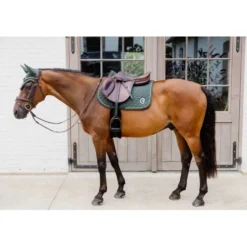 Kentucky Horsewear Zadeldekje Onion Quilt 3D Logo Springen Pine Green