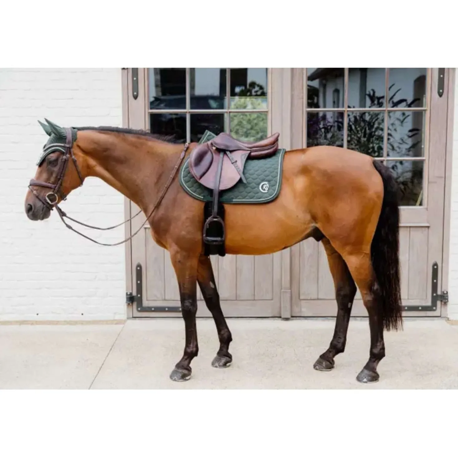 Kentucky Horsewear Zadeldekje Onion Quilt 3D Logo Springen Pine Green