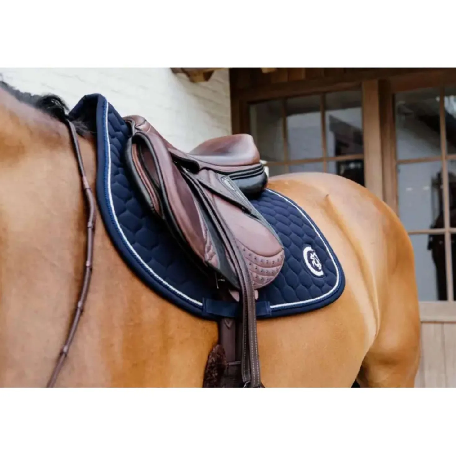 Kentucky Horsewear Zadeldekje Onion Quilt 3D Logo Springen Navy