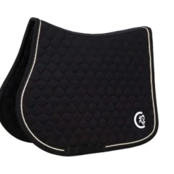 Kentucky Horsewear Zadeldekje Onion Quilt 3D Logo Springen Zwart