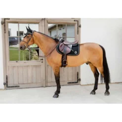 Kentucky Horsewear Zadeldekje Onion Quilt 3D Logo Springen Zwart