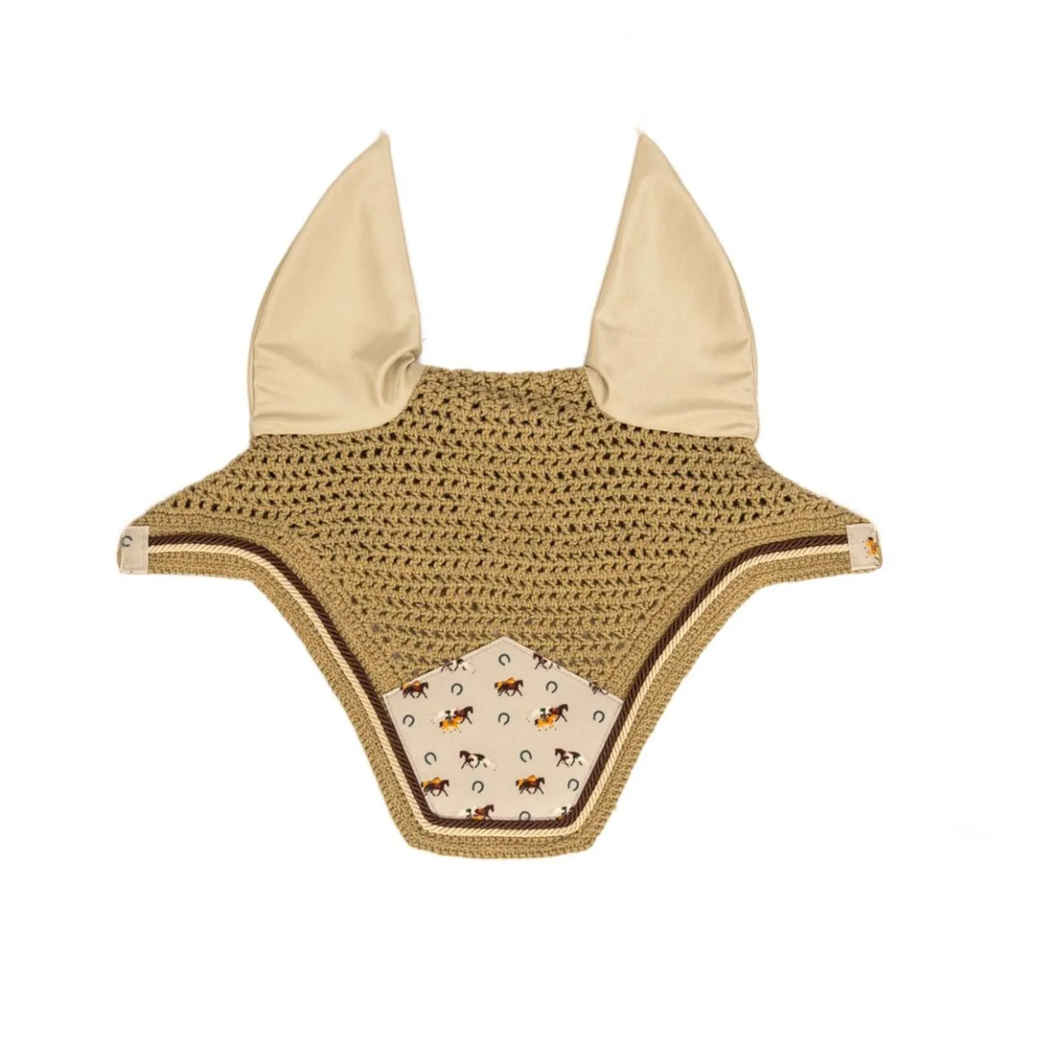 Kentucky Oornetje Wellington Velvet Horse Printing Beige