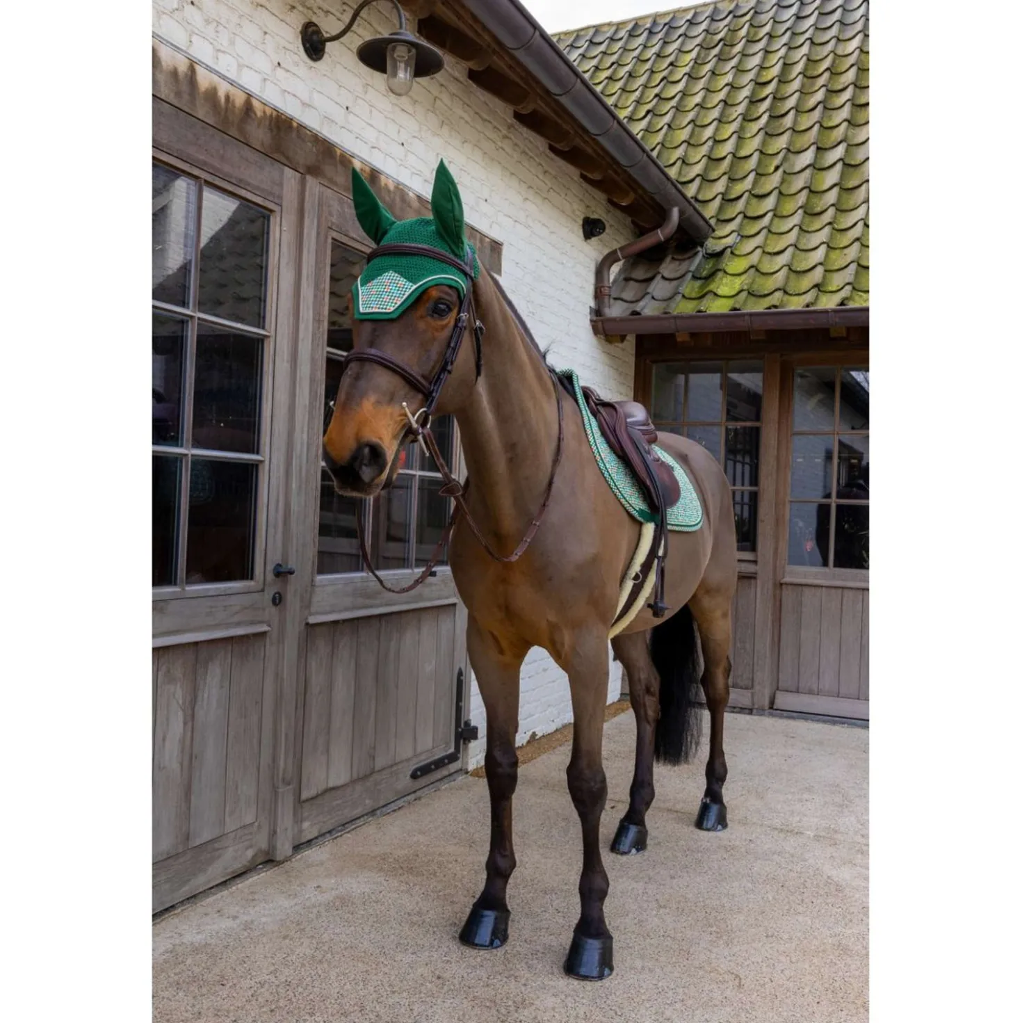 Kentucky Oornetje Wellington Velvet Pied De Poule Donker Groen