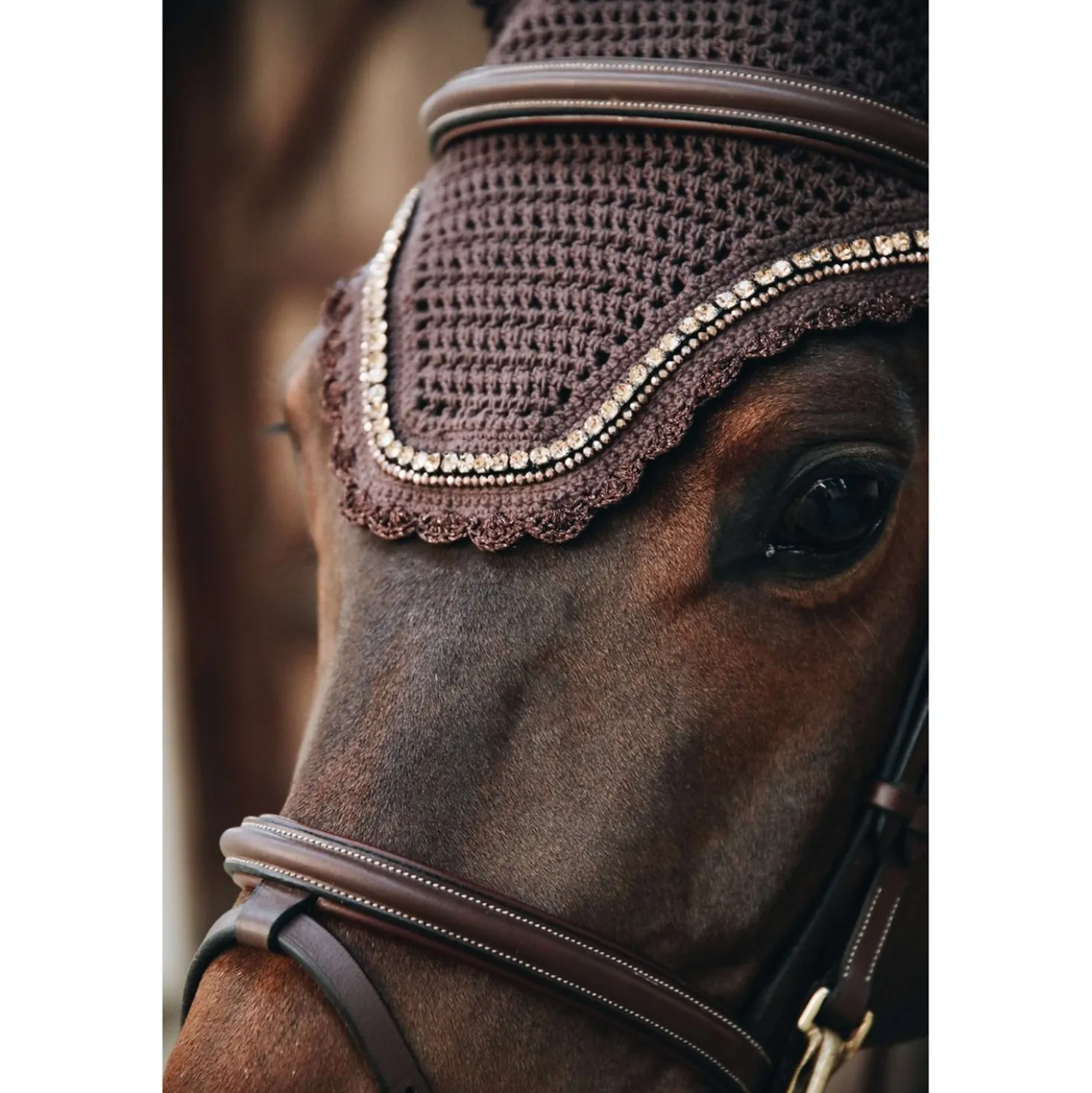 Kentucky Oornetje Wellington Stone & Pearl Dark Brown