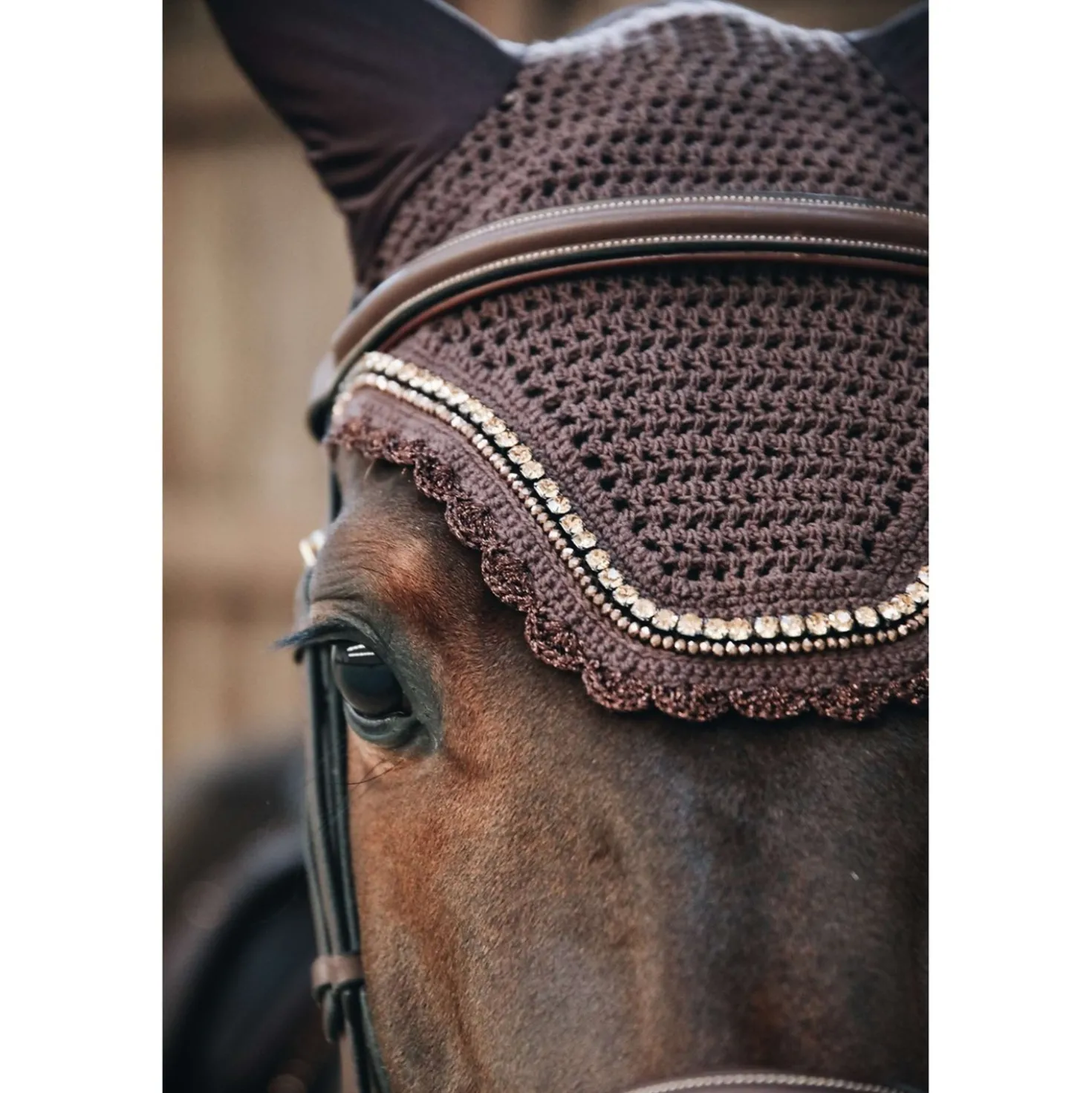 Kentucky Oornetje Wellington Stone & Pearl Dark Brown