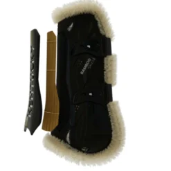 Kentucky Peesbeschermers Bamboo Elastic Vegan Sheepskin Zwart