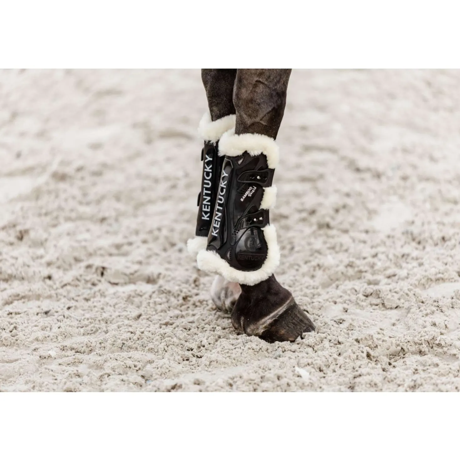 Kentucky Peesbeschermers Bamboo Elastic Vegan Sheepskin Zwart