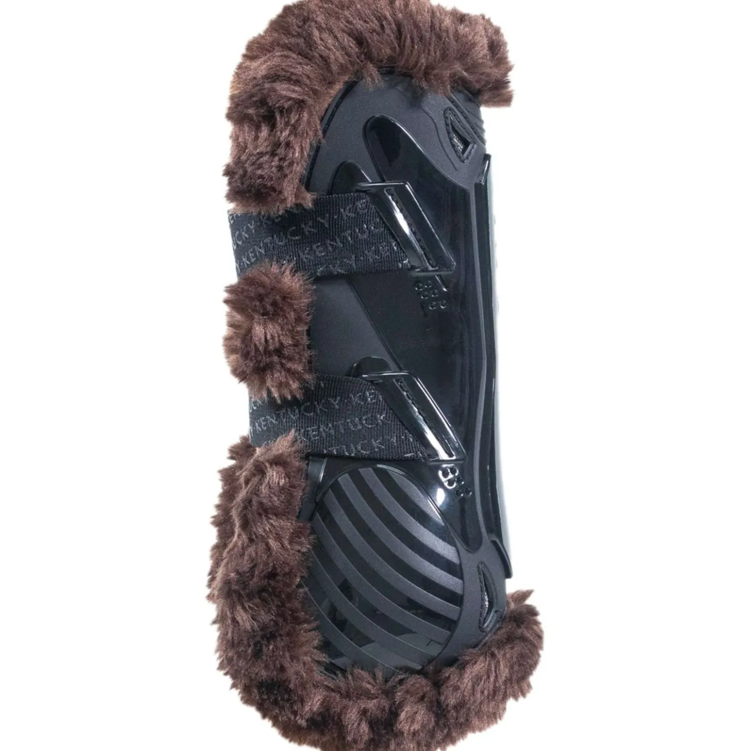Kentucky Peesbeschermers Bamboo Elastic Vegan Sheepskin Zwart/Bruin