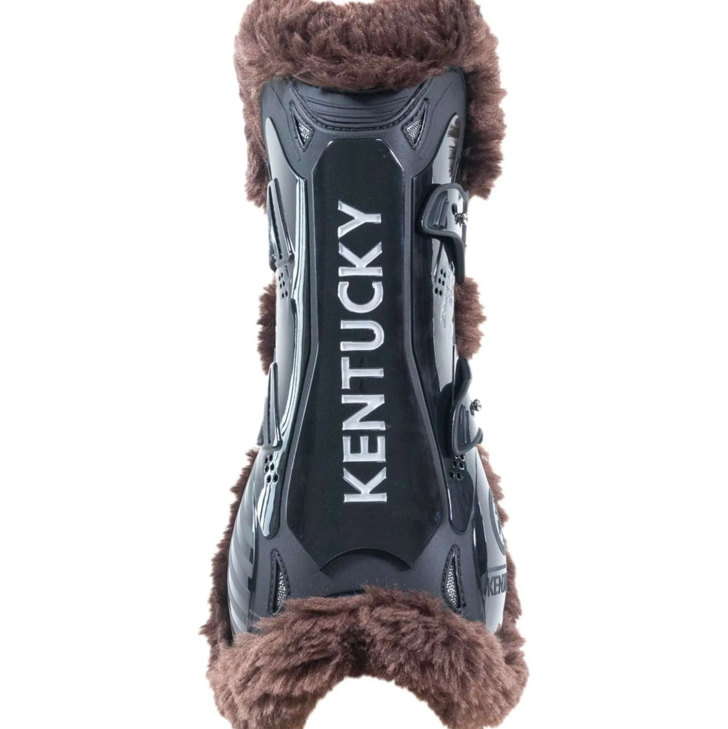 Kentucky Peesbeschermers Bamboo Elastic Vegan Sheepskin Zwart/Bruin