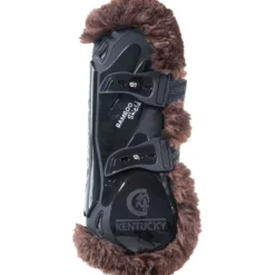 Kentucky Peesbeschermers Bamboo Elastic Vegan Sheepskin Zwart/Bruin