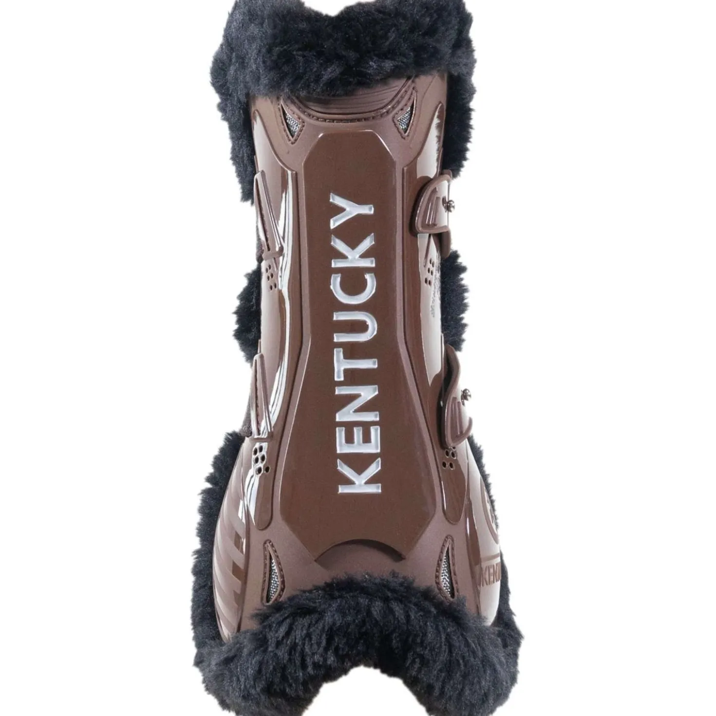 Kentucky Peesbeschermers Bamboo Elastic Vegan Sheepskin Bruin/Zwart