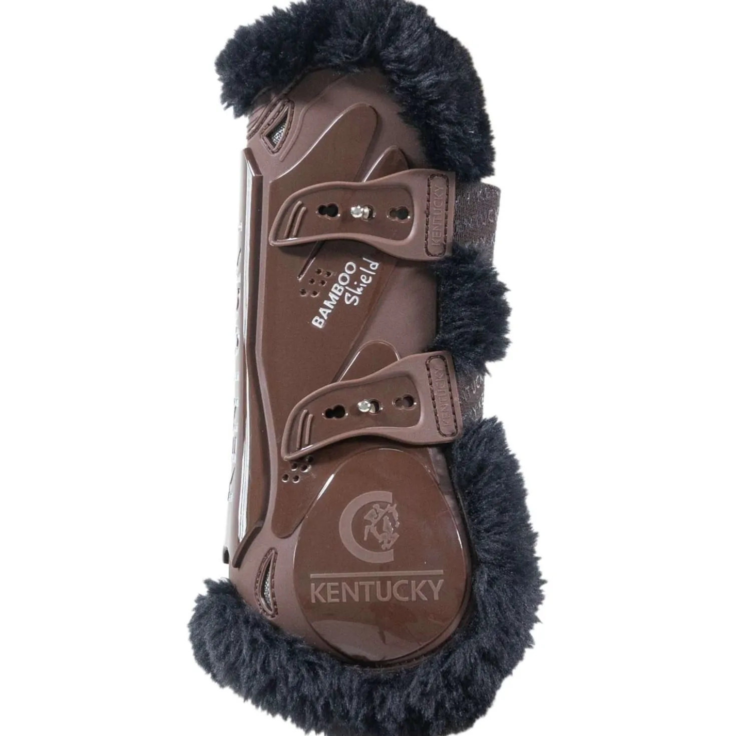 Kentucky Peesbeschermers Bamboo Elastic Vegan Sheepskin Bruin/Zwart