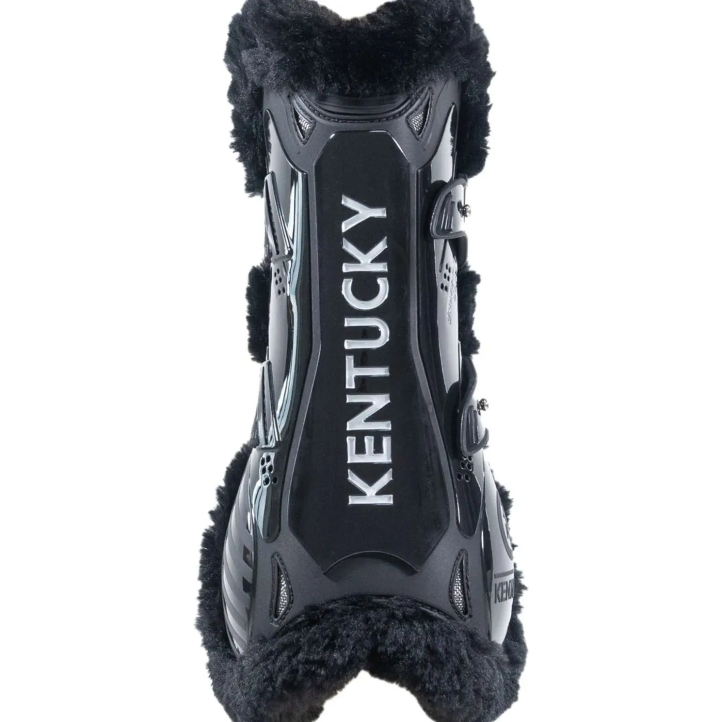 Kentucky Peesbeschermers Bamboo Elastic Vegan Sheepskin Zwart/Zwart