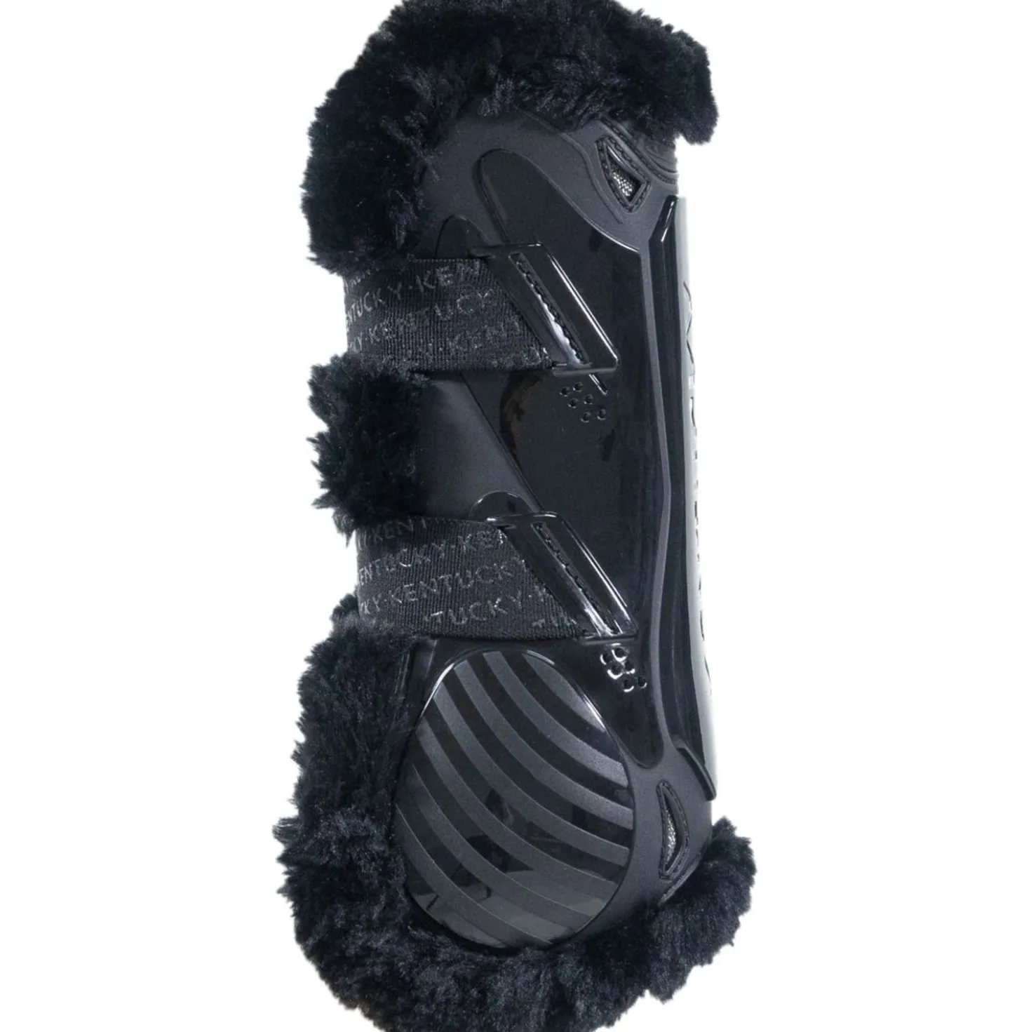 Kentucky Peesbeschermers Bamboo Elastic Vegan Sheepskin Zwart/Zwart