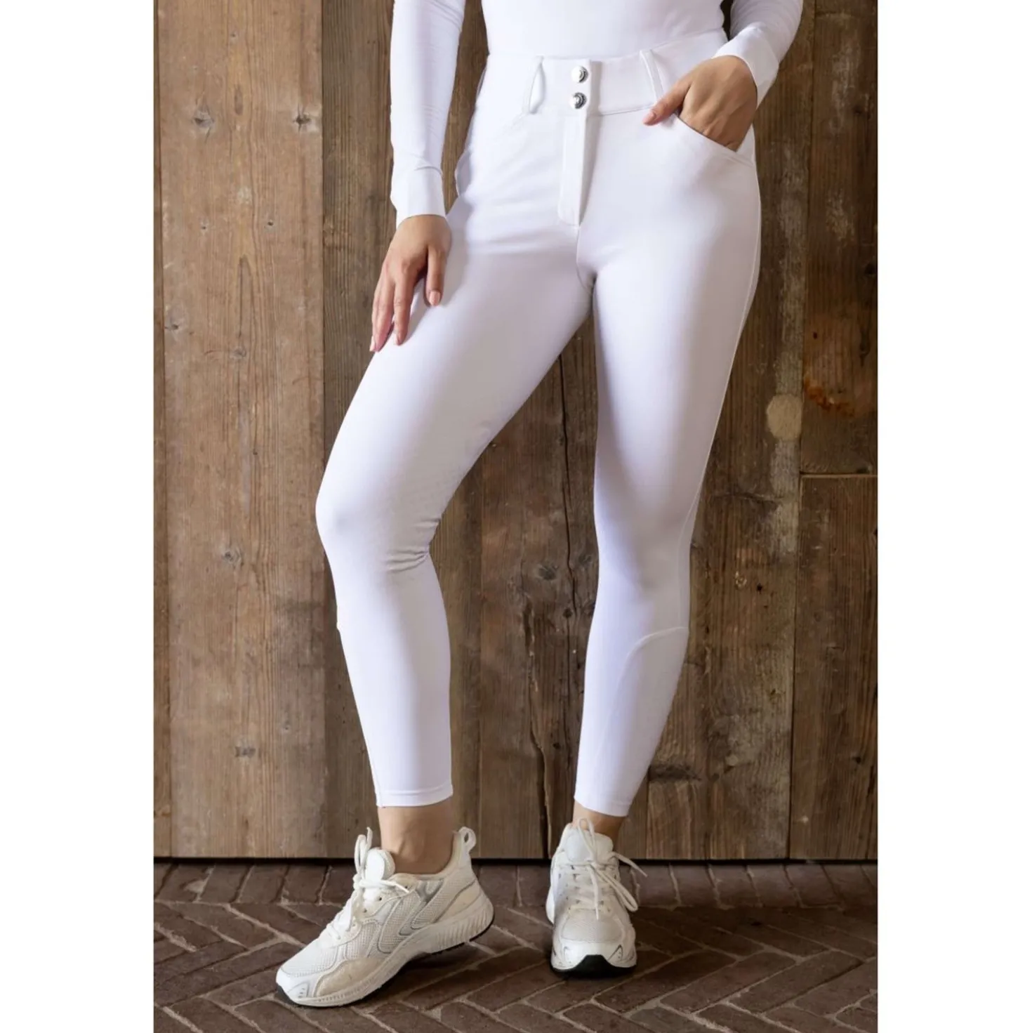 Kentucky Rijbroek Miami Knee Grip Dames Wit