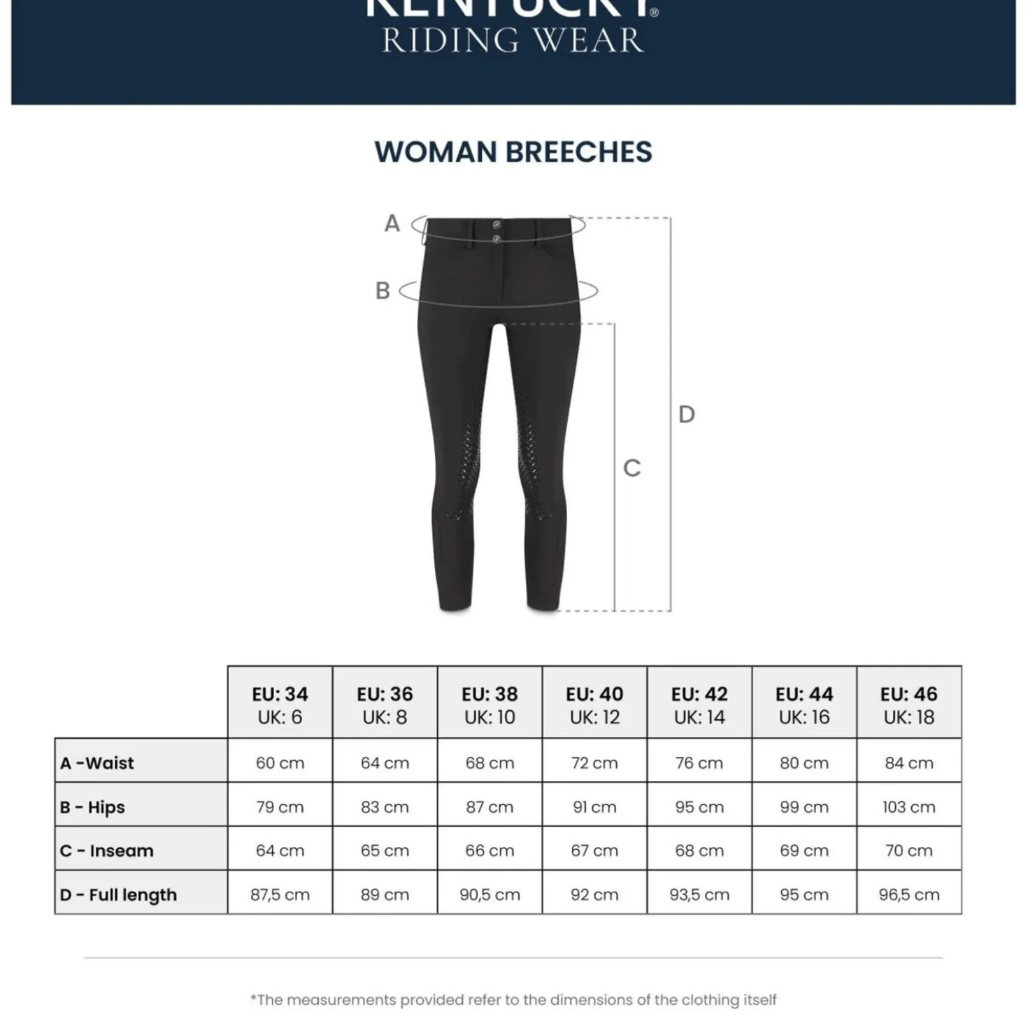 Kentucky Rijbroek Miami Knee Grip Dames Wit