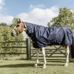 Kentucky Turnout Rug All Weather Quick Dry Fleece with Neck 150g Navy