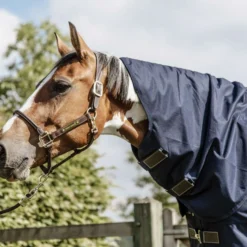 Kentucky Turnout Rug All Weather Quick Dry Fleece with Neck 150g Navy