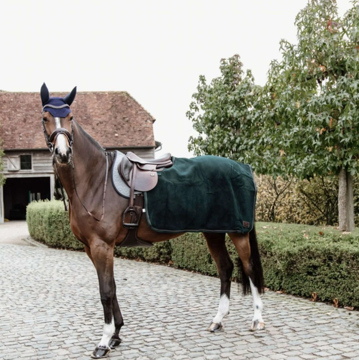 Kentucky Uitrijdeken Vierkant Heavy Fleece Groen