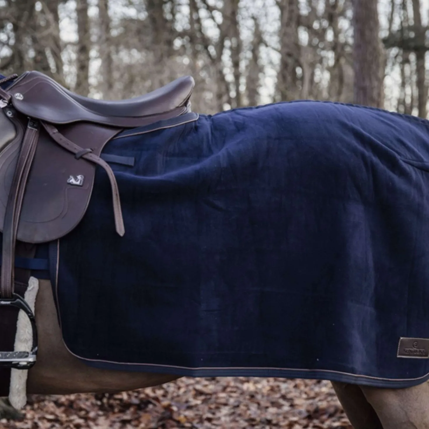 Kentucky Uitrijdeken Vierkant Heavy Fleece Navy