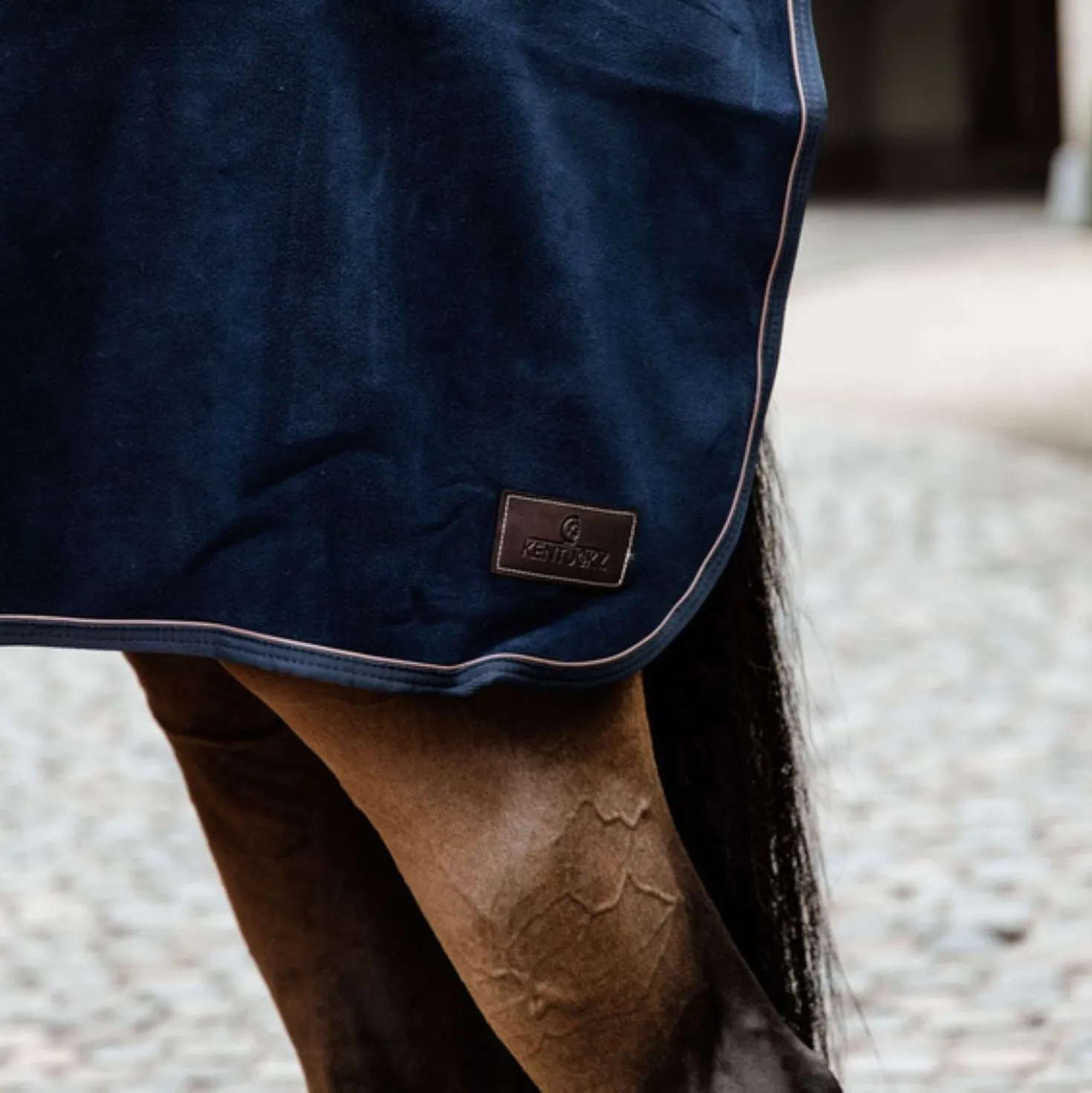 Kentucky Uitrijdeken Vierkant Heavy Fleece Navy