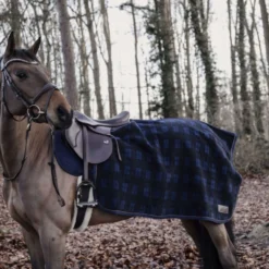 Kentucky Uitrijdeken Vierkant Heavy Fleece Donker Blauw