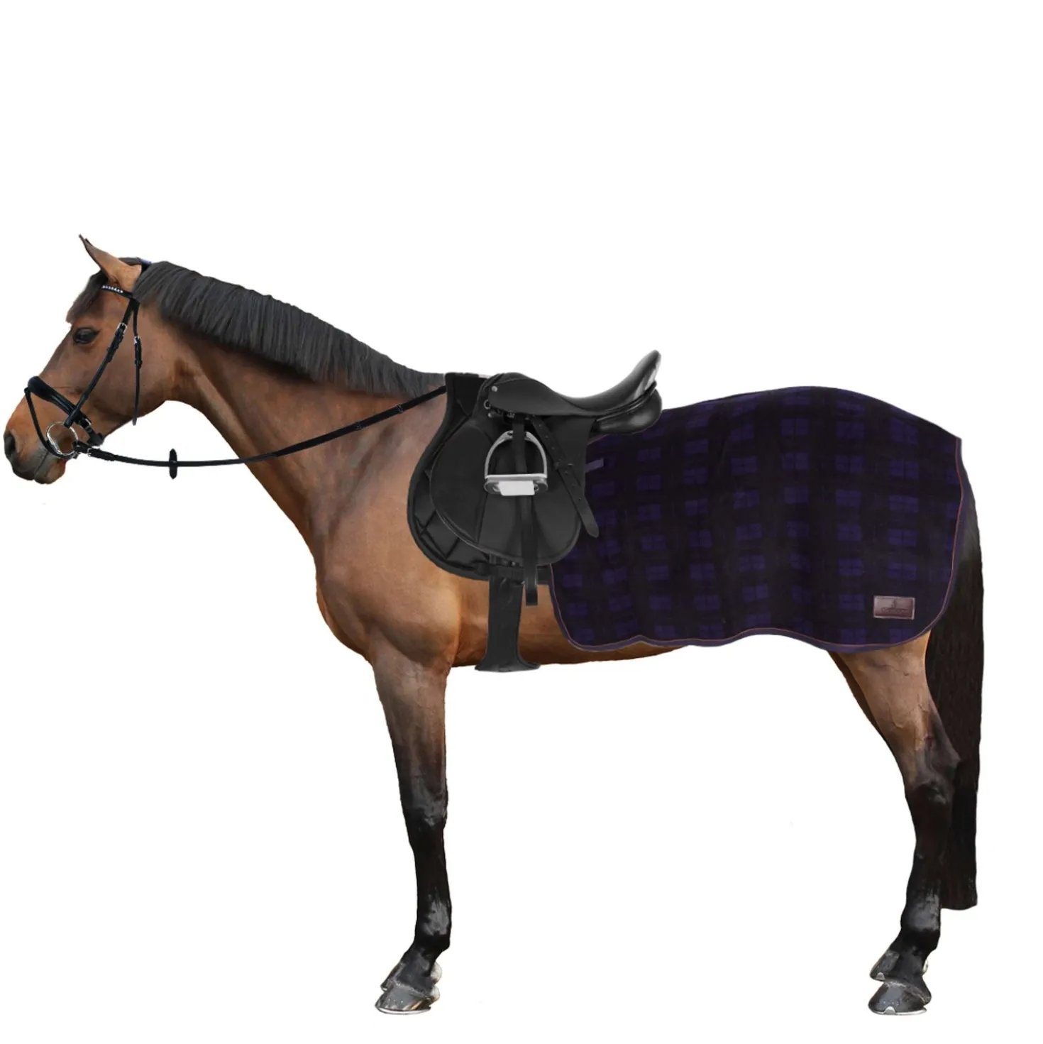 Kentucky Uitrijdeken Vierkant Heavy Fleece Donker Blauw