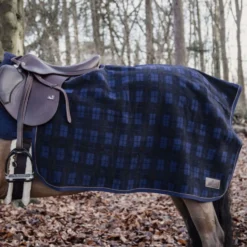 Kentucky Uitrijdeken Vierkant Heavy Fleece Donker Blauw