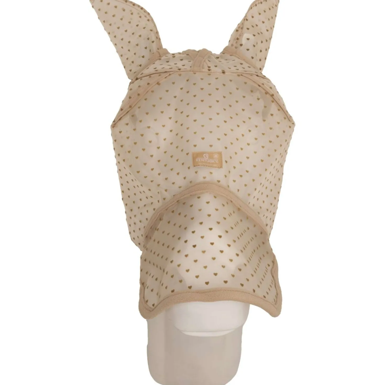 Kentucky Vliegenmasker Heart met Oren en Neus Beige