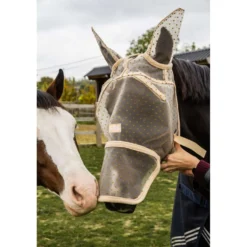 Kentucky Vliegenmasker Heart met Oren en Neus Beige