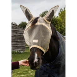 Kentucky Vliegenmasker Heart met Oren en Neus Beige