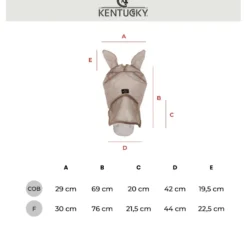 Kentucky Vliegenmasker Heart met Oren en Neus Zwart