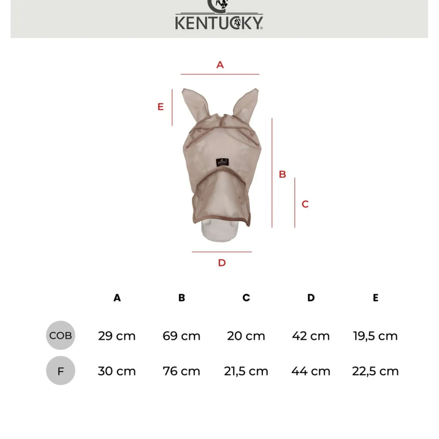 Kentucky Vliegenmasker Heart met Oren en Neus Zwart
