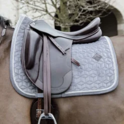 Kentucky Zadeldekje Basic Velvet Dressuur Grijs