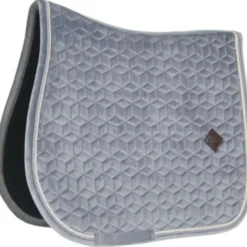 Kentucky Zadeldekje Basic Velvet Springen Grijs